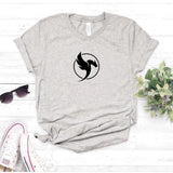 Camisa estampada tipo T- shirt dragon en circulo