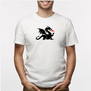 Camisa estampada para hombre  tipo T-shirt Dragón Llama