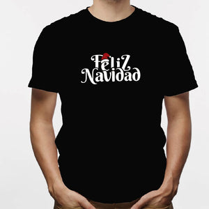 Camisa estampada para hombre  tipo T-shirt (NAVIDAD) feliz navidad