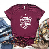 Camisa estampada  tipo T-shirt Feliz Navidad Lettering