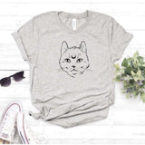 Camisa estampada  tipo T-shirt GATA LUNA LINE ART