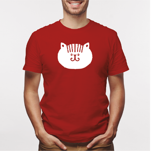 Camisa estampada para hombre  tipo T-shirt Gato cara Redonda Gordito