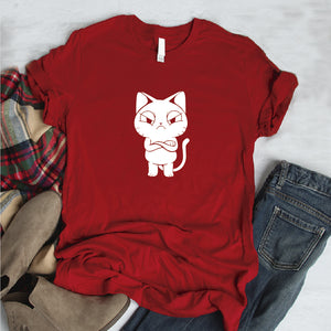 Camisa estampada  tipo T-shirt  GATO ENOJADO