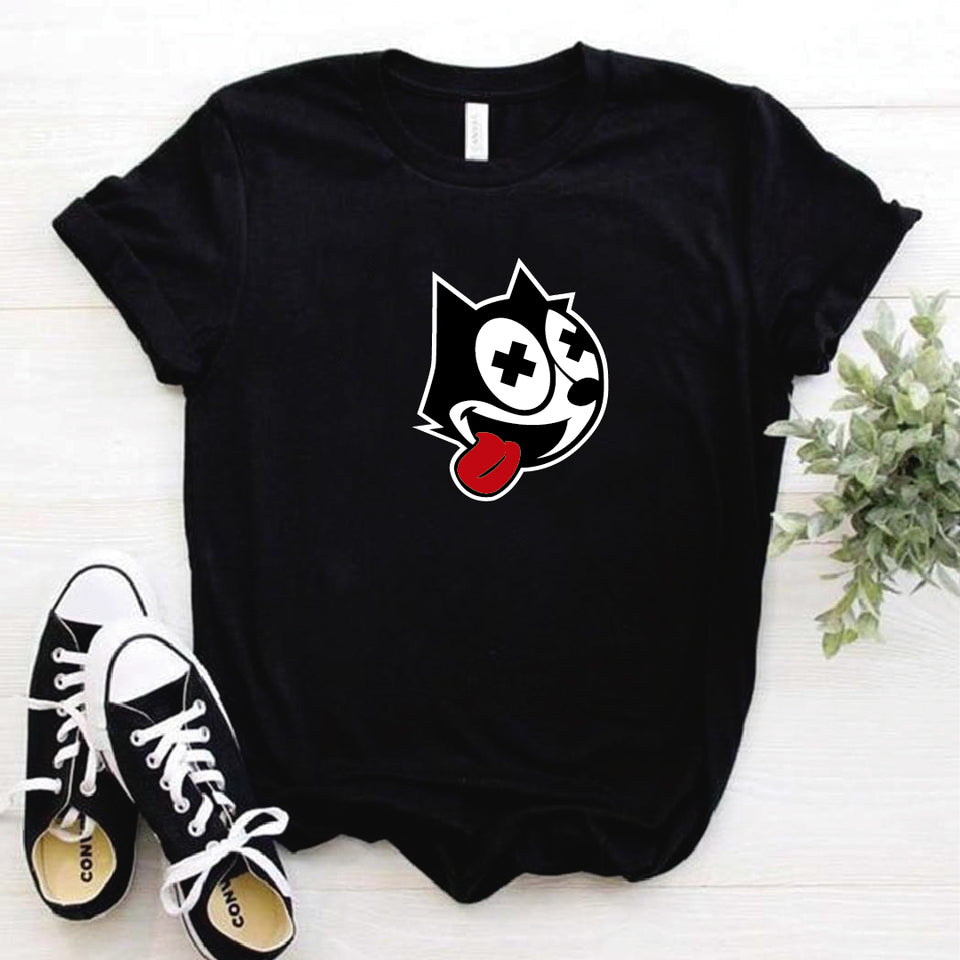 Camisa estampada  tipo T-shirt  gato felix
