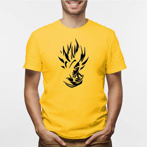 Camisa estampada para hombre  tipo T-shirt Goku Silueta Negativo