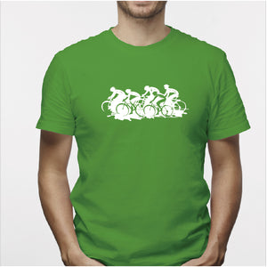 Camisa estampada para hombre  tipo T-shirt Grupo ciclistas