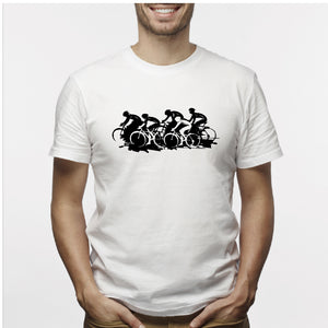 Camisa estampada para hombre  tipo T-shirt Grupo ciclistas