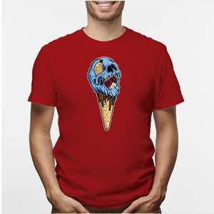 Camisa estampada en algodón para hombre tipo T-shirt helado calavera