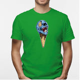 Camisa estampada en algodón para hombre tipo T-shirt helado calavera