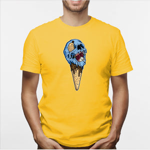 Camisa estampada en algodón para hombre tipo T-shirt helado calavera