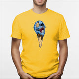 Camisa estampada en algodón para hombre tipo T-shirt helado calavera