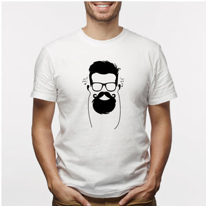 Camisa estampada para hombre  tipo T-shirt Hipster Audifonos