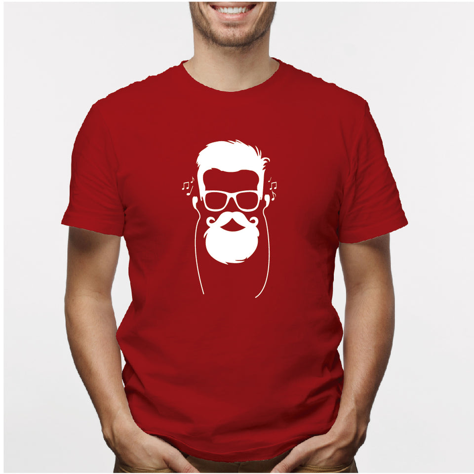 Camisa estampada para hombre  tipo T-shirt Hipster Audifonos