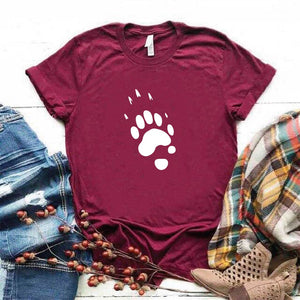 Camisa estampada tipo T- shirt huella oso