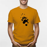 Camisa estampada para hombre  tipo T-shirt huella de oso