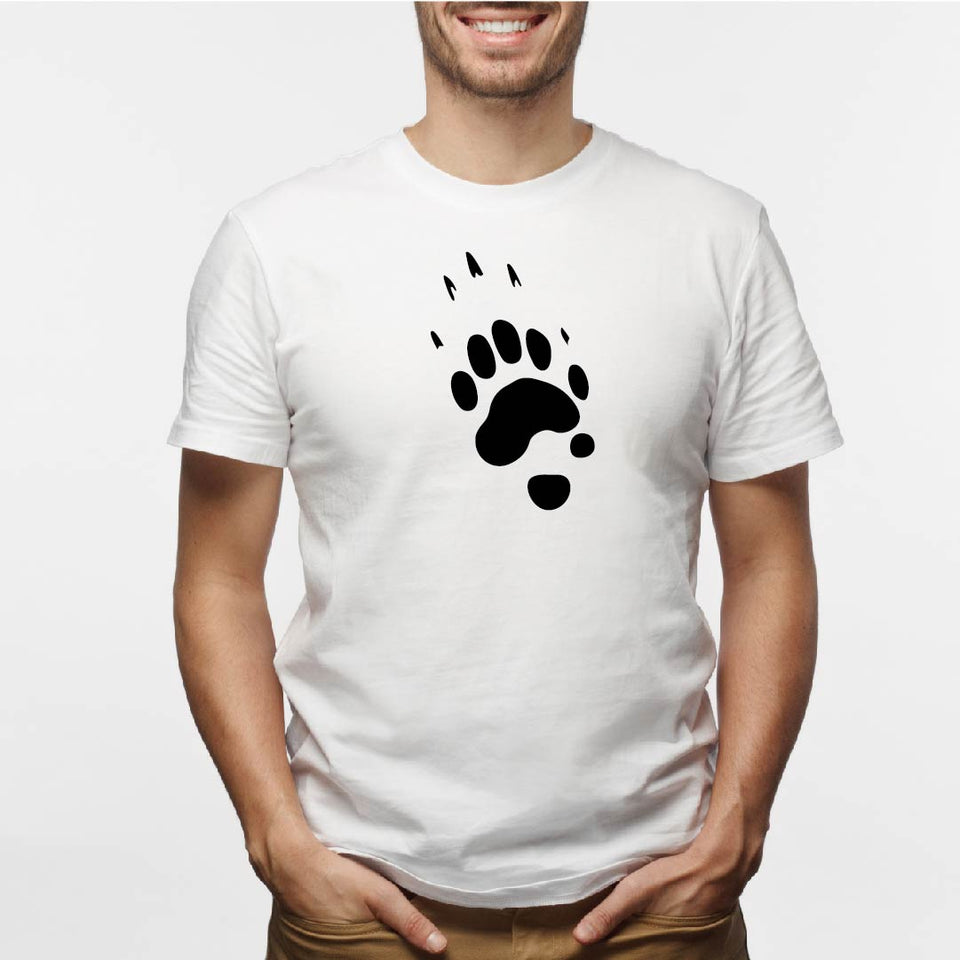 Camisa estampada para hombre  tipo T-shirt huella de oso