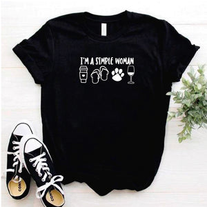 Camisa estampada tipo T- shirt I am Simple Woman (2)