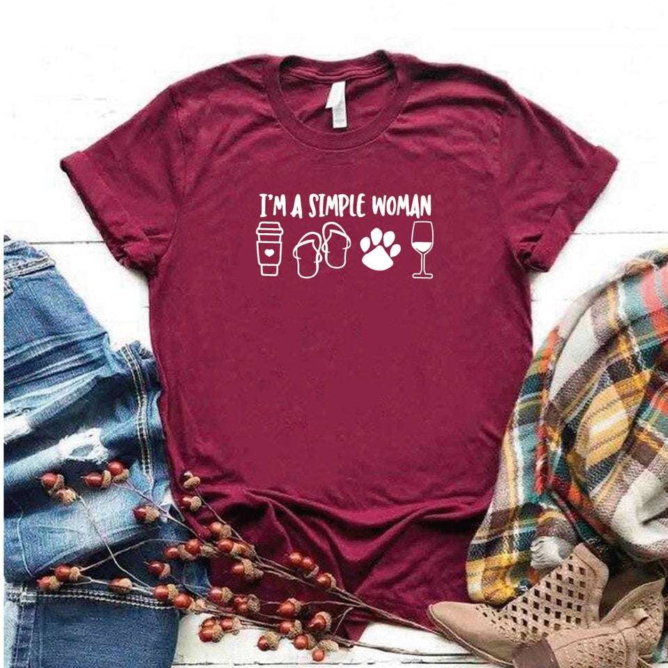 Camisa estampada tipo T- shirt I am Simple Woman (2)