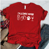 Camisa estampada tipo T- shirt I am Simple Woman (2)