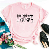 Camisa estampada tipo T- shirt I AM A SIMPLE WOMAN