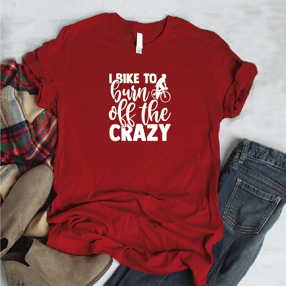 Camisa estampada  tipo T-shirt Bicicleta I BIKE TO BURN OF THE CRAZY