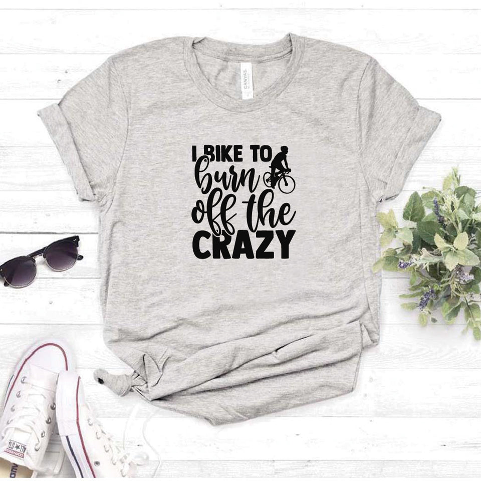 Camisa estampada  tipo T-shirt Bicicleta I BIKE TO BURN OF THE CRAZY