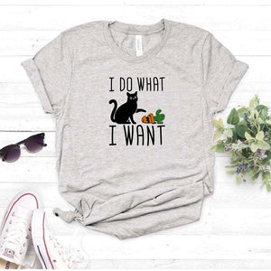Camisa estampada en algodon para mujer tipo T- shirt i do what