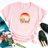 Camisa estampada en algodon para mujer tipo T- shirt i do what i want bote de pintura