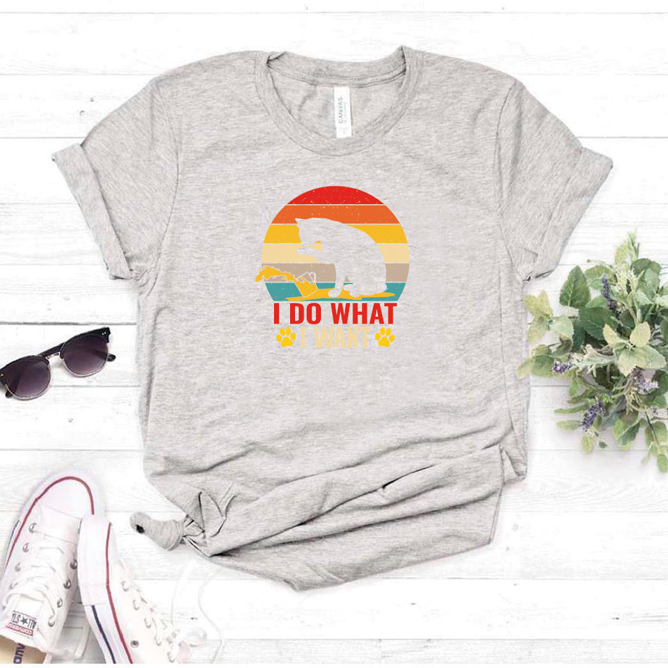 Camisa estampada en algodon para mujer tipo T- shirt i do what i want bote de pintura