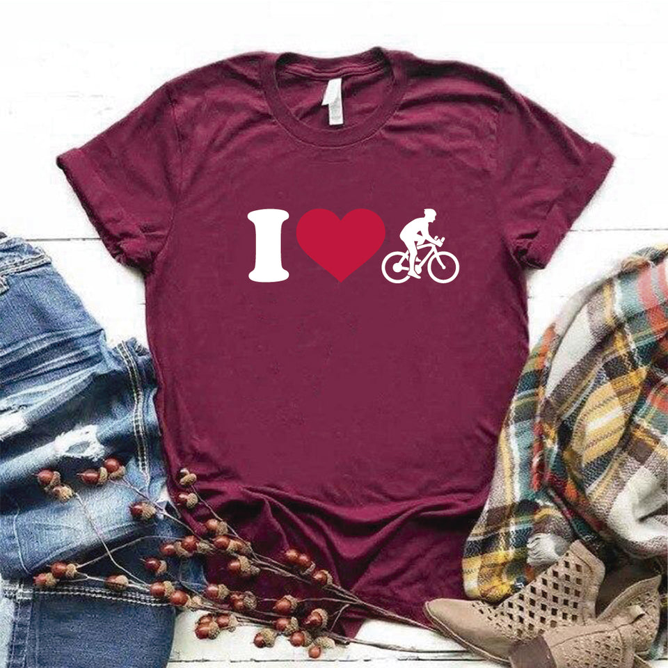 Camisa estampada  tipo T-shirt Bicicleta I LOVE BICICLETA