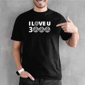 Camisa estampada para hombre  tipo T-shirt I LOVE U 3000 (IRON MAN)
