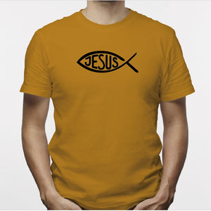 Camiseta estampada hombre T-shirt Jesus Pescado