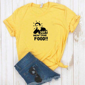 Camisa estampada tipo T- shirt Joe dont Share Food!