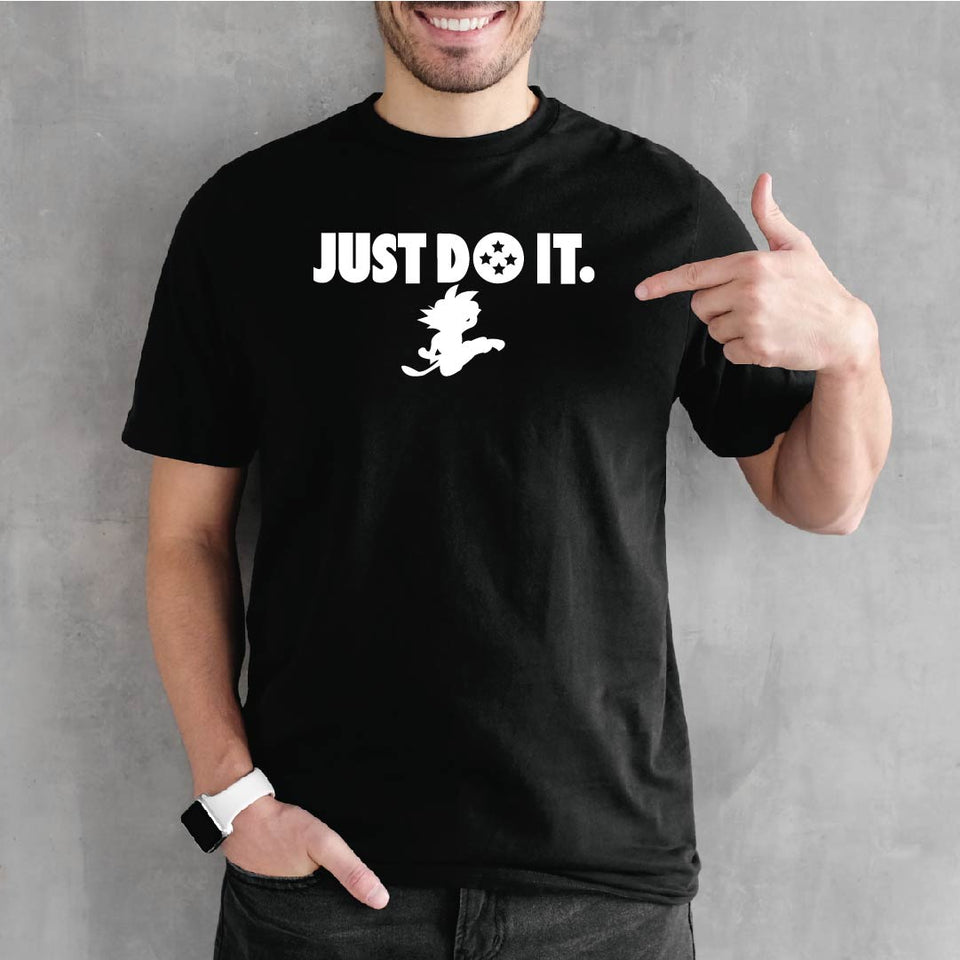 Camisa estampada para hombre  tipo T-shirt Just do it! Goku