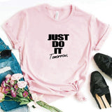 Camisa estampada  tipo T-shirt  JUST DO IT TOMORROW