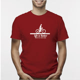 Camisa estampada para hombre  tipo T-shirt Life is better when you have a bike