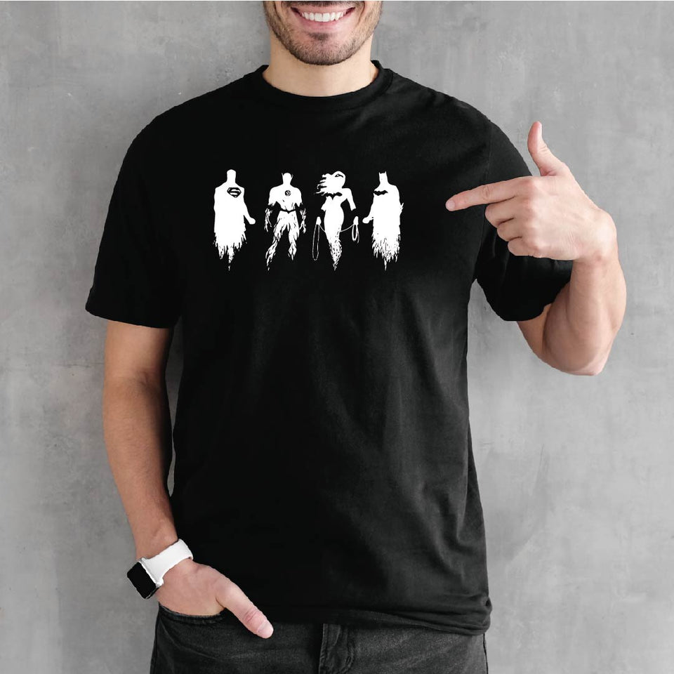 Camisa estampada tipo T- shirt LIGA DE LA JUSTICIA (HOMBRE)