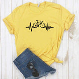 Camisa estampada  tipo T-shirt linea de vida bicicleta