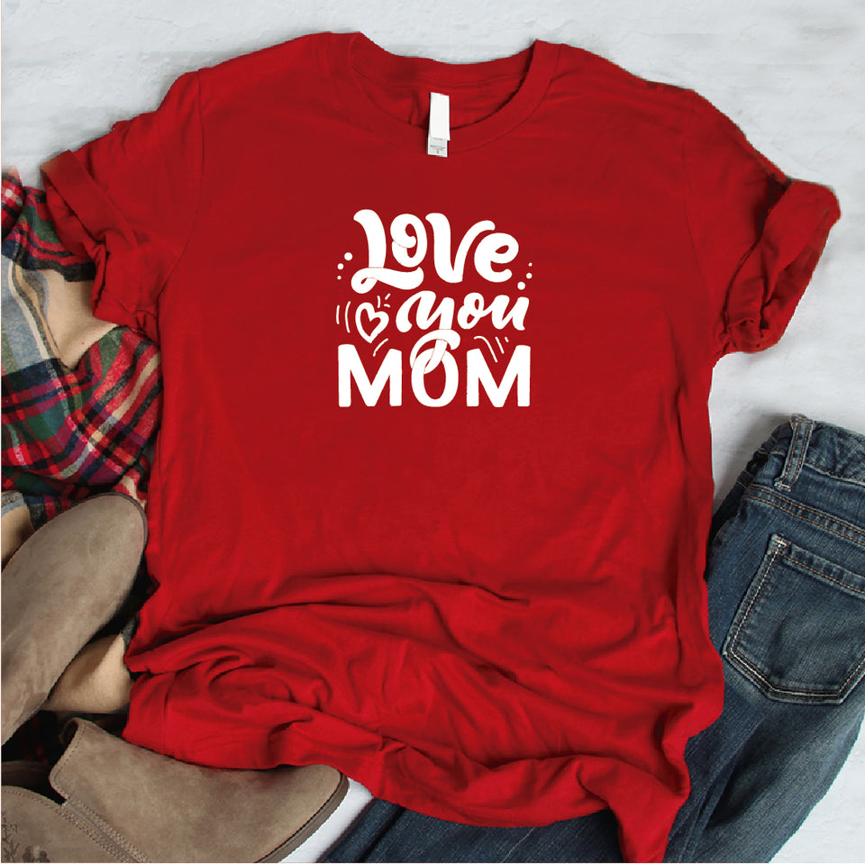 Camisa estampada tipo T- shirt love you mom