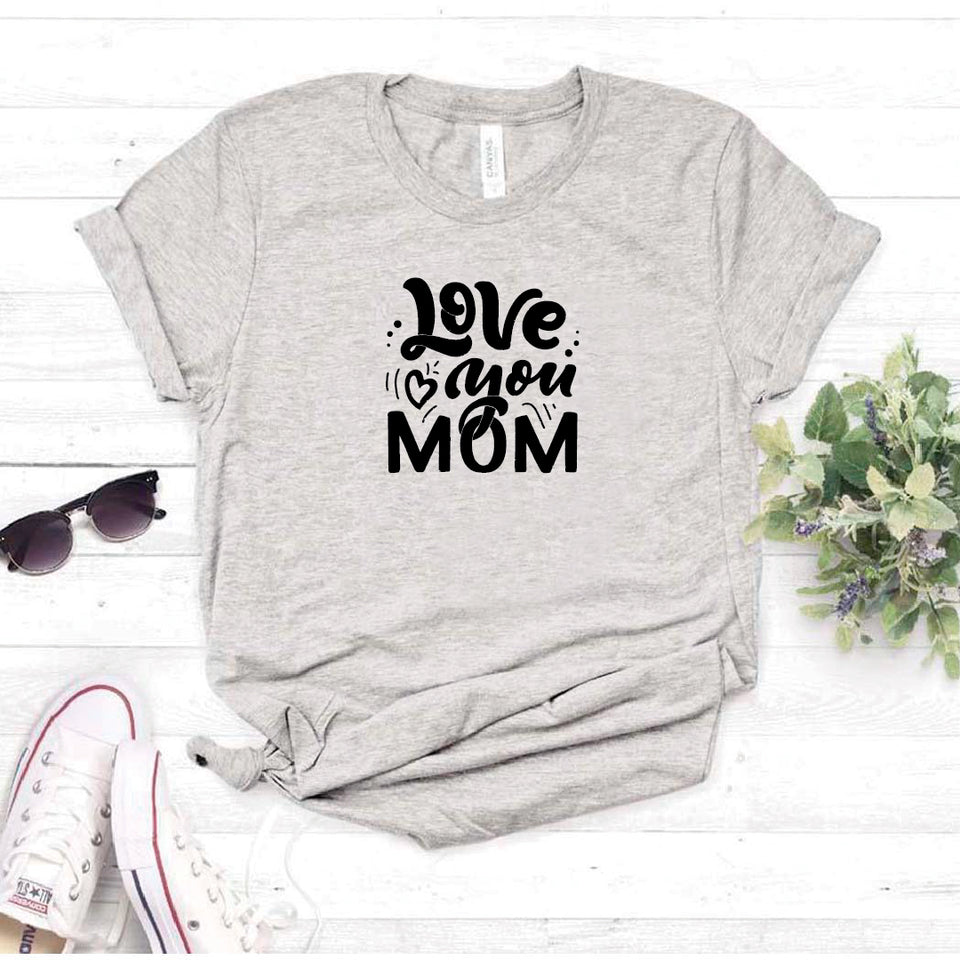 Camisa estampada tipo T- shirt love you mom