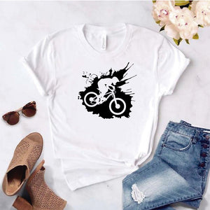 Camisa estampada  tipo T-shirt mancha bicicleta