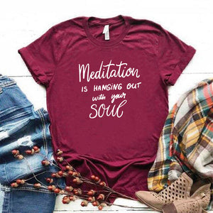 Camisa estampada tipo T- shirt Meditation is...