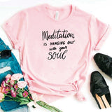 Camisa estampada tipo T- shirt Meditation is...