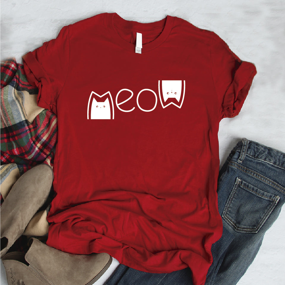 Camisa estampada  tipo T-shirt  MEOW