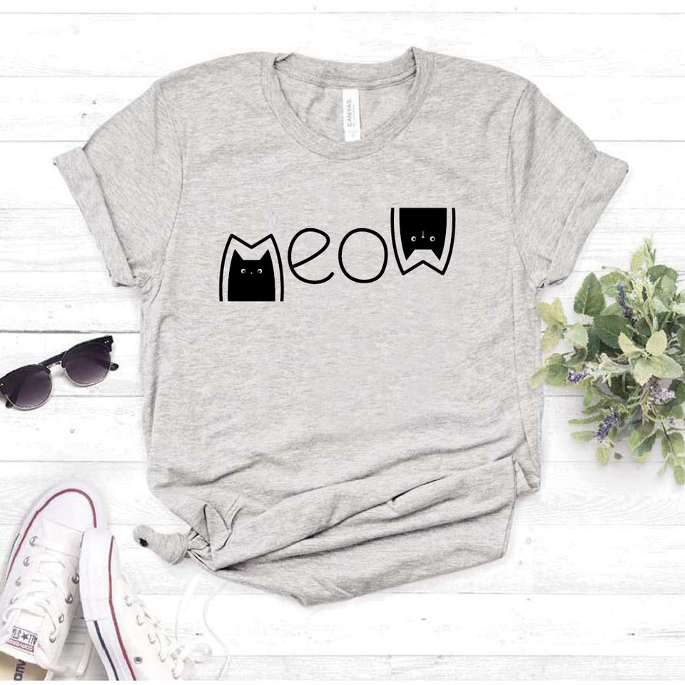 Camisa estampada  tipo T-shirt  MEOW