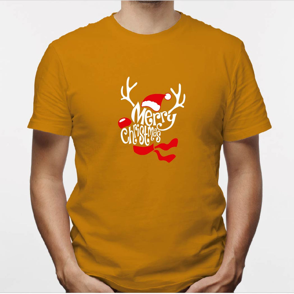 Camisa estampada para hombre  tipo T-shirt (NAVIDAD) merry christmas