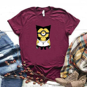 Camisa estampada  tipo T-shirt Minion Wolverine