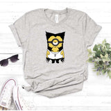 Camisa estampada  tipo T-shirt Minion Wolverine