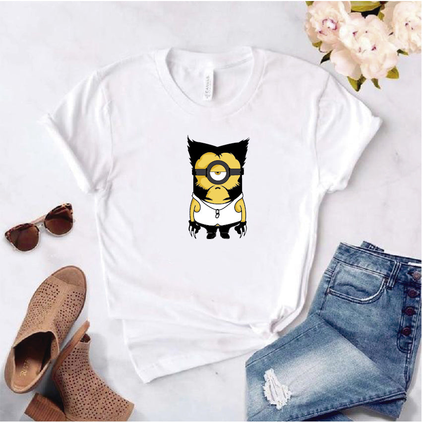 Camisa estampada de sublimacion tipo T-shirt  con el modelo Minion Wolverine