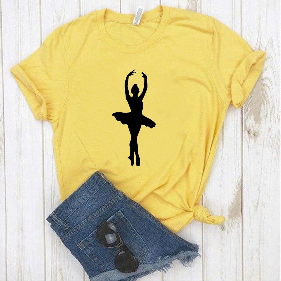 Camisa estampada  tipo T-shirt  BAILARINA SOMBRA SILUETA